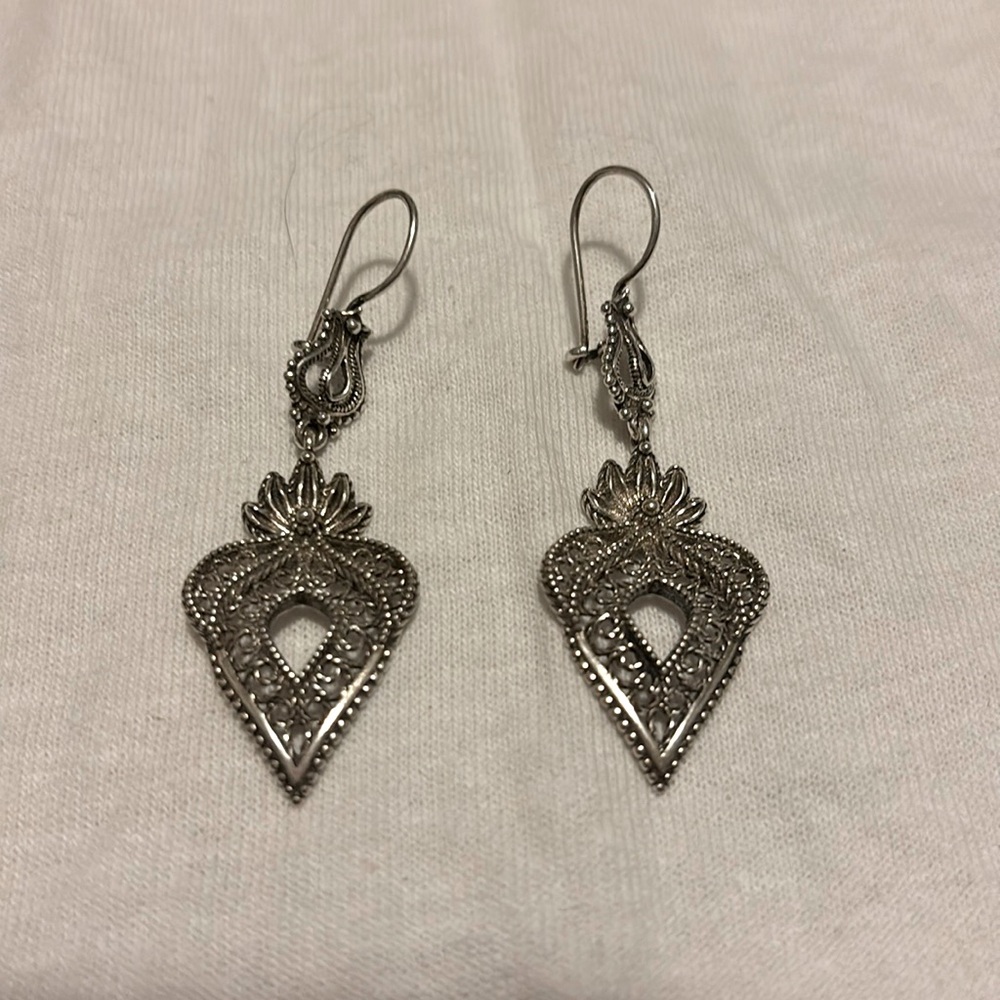 DGS Turkey Sterling Silver Dangle Earrings